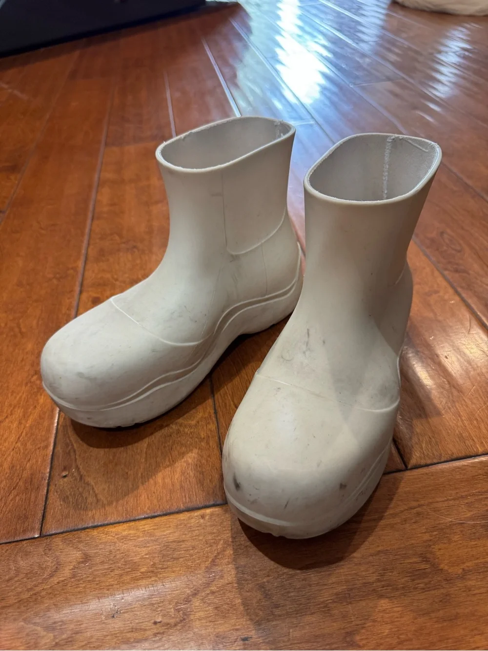 Bottega inspired puddle ankle boots